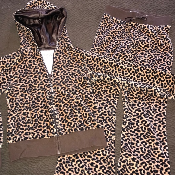 TOTAL GIRL Other - Leopard Velour Jogging set size 7